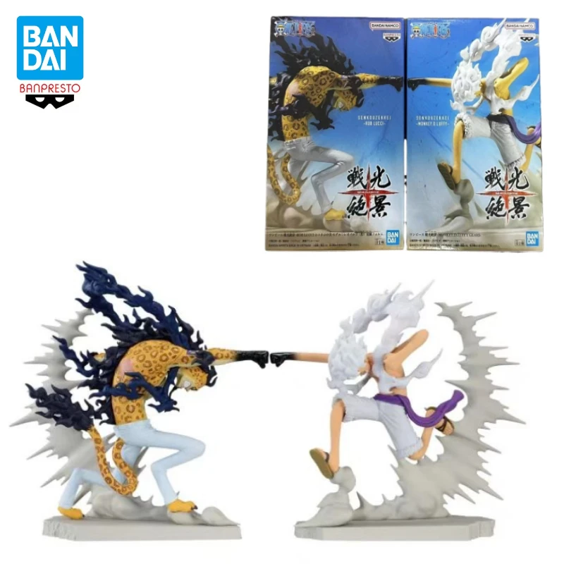 In Stock Original Bandai ONE PIECE SENKOZEKKEI-MONKEY.D.LUFFY GEAR5 VS ROB LUCCI Anime Figure Model PVC Toys Collection Gifts