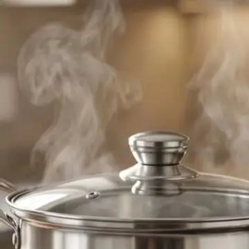 Stainless Steel Soup Pot 22cm Diameter 5.5L Capacity for Broths Stews and Slow Cooking Heavy Bottom Design for Even Heating