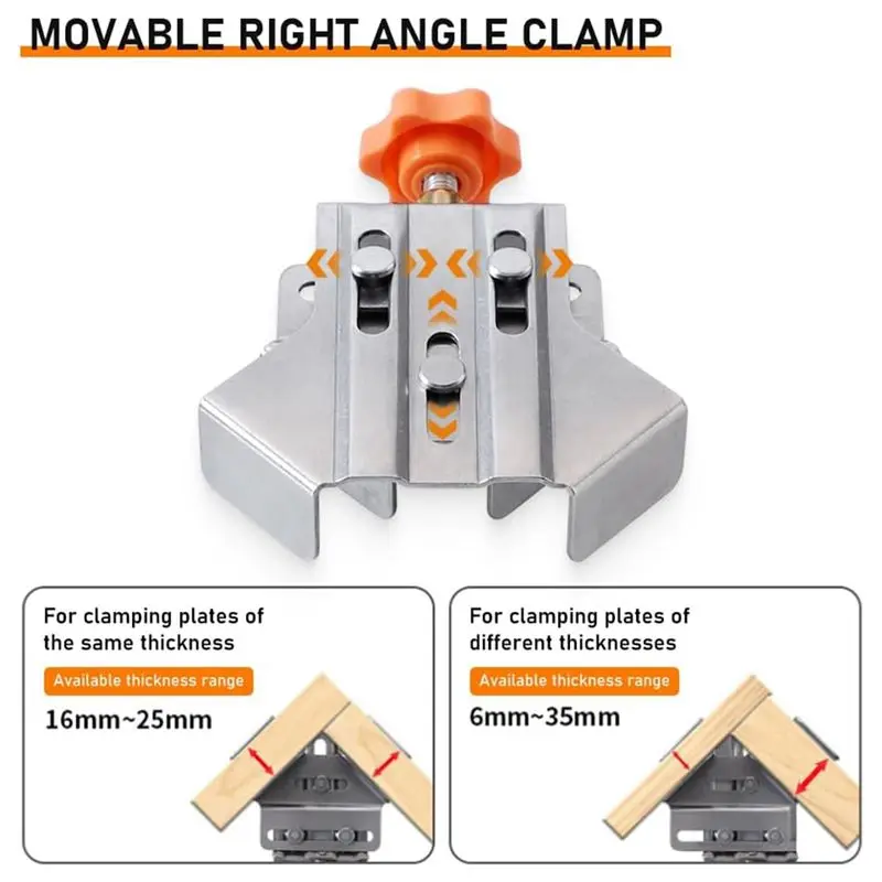 ABVC 2PCS Multipurpose Corner Clamp 90 Degree Corner Clamp T-Shaped Right Angle Clamping