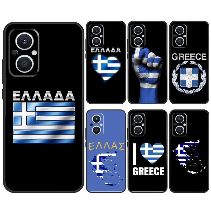 Greece Greek Flag Case For OPPO Reno 8T 5Z 4Z 10 4 5 6 7 8 Lite OPPO Find X5 Pro X2 Neo X3 Lite X6 Pro Cover