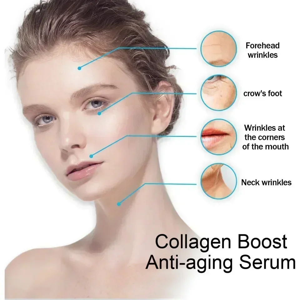 Anti Aging Face Serum Collagen Wrinkle Removal Hyaluronic Acid Forehead Fine Lines Lifting Facial Serum Skin Care Beauty0905