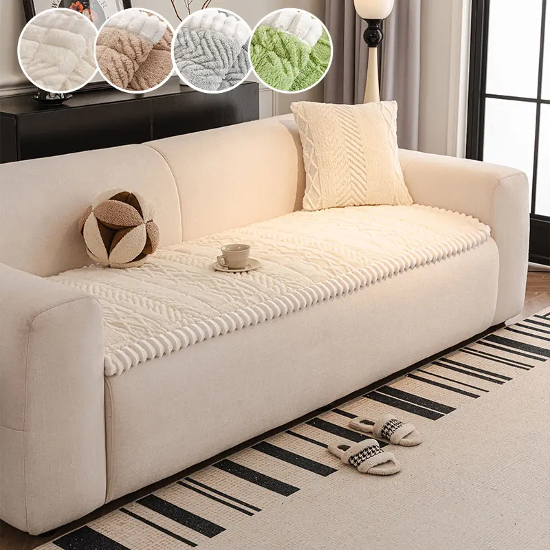 1PC-Thick jacquard sofa cushion, Pet Friendly, Furniture Protection against Pet Claws, Non-slip, Easy to Clean, Fits Most Sofas
