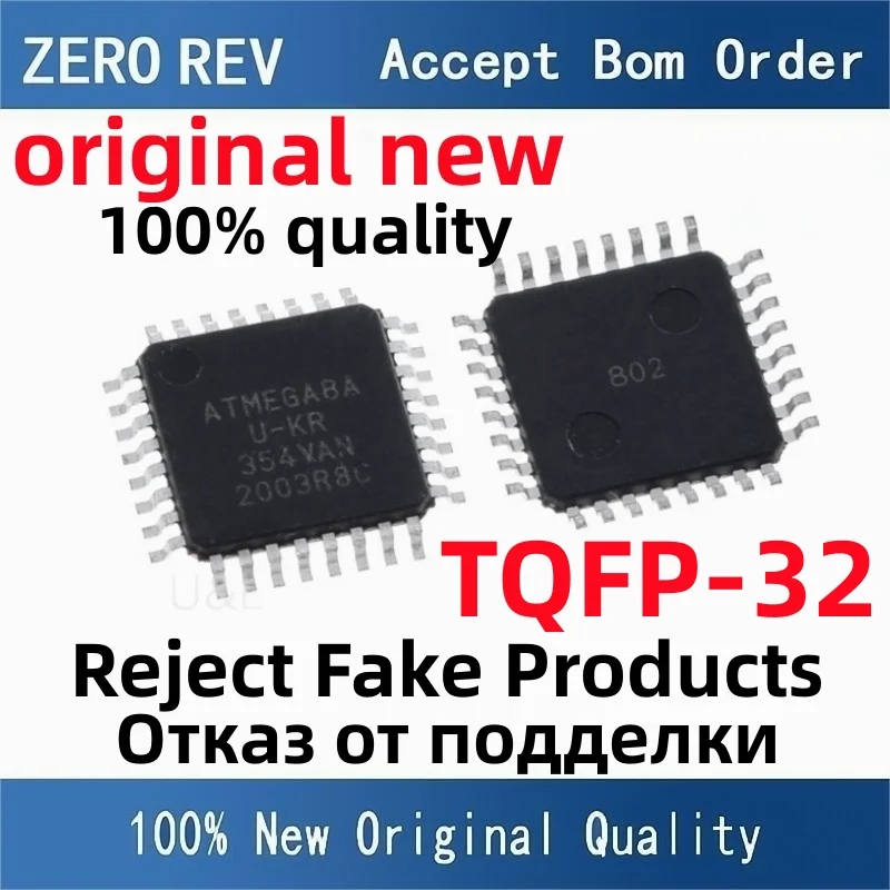 2Pcs 5pcs 10pcs 100% New  ATMEGA8A-AU ATMEGA8A TQFP-32 TQFP32 8-bit microcontroller muc Brand new original chips ic