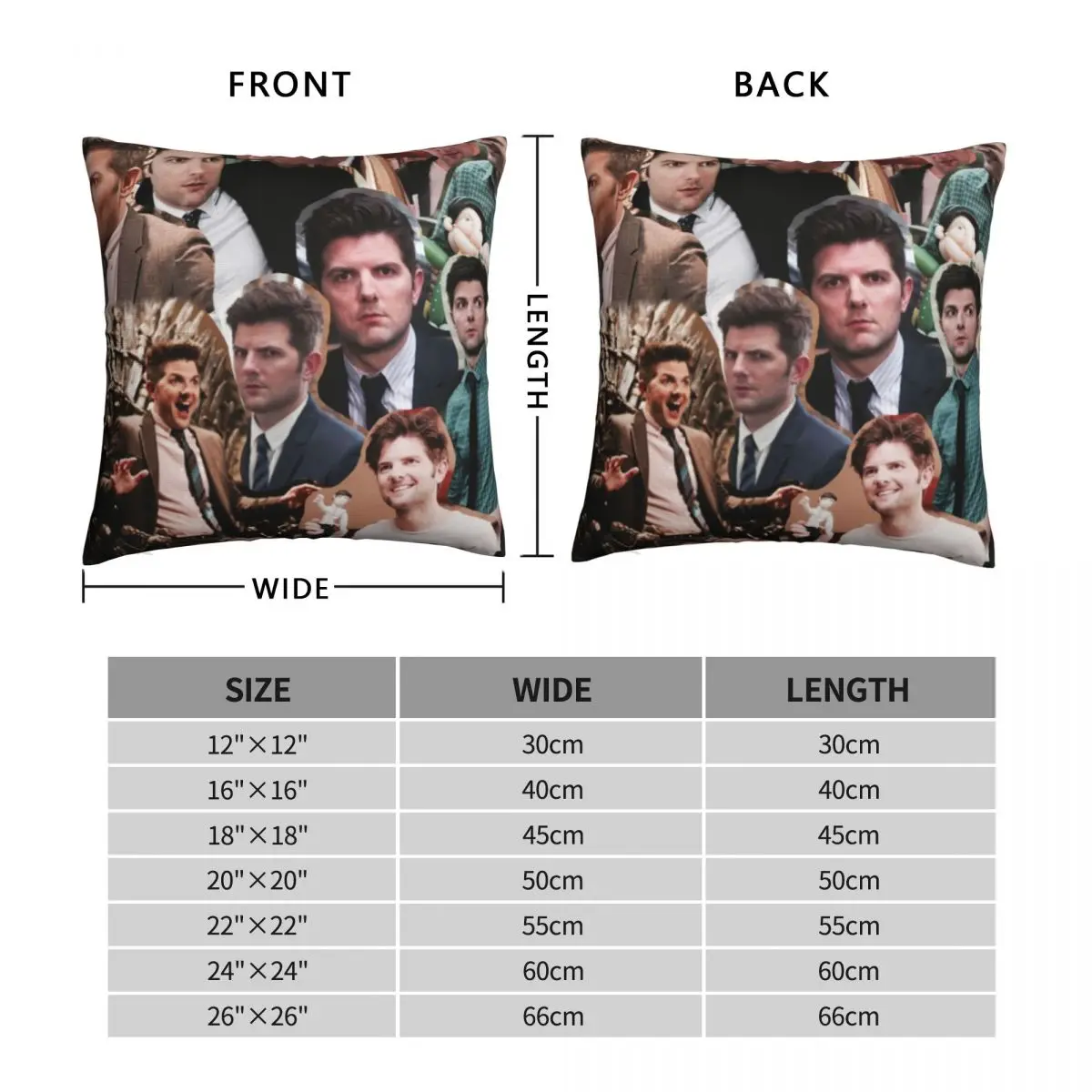 Ben Wyatt Adam Scott Square Pillowcase Polyester Linen Velvet Creative Zip Decorative Pillow Case Room Cushion Cover 45x45