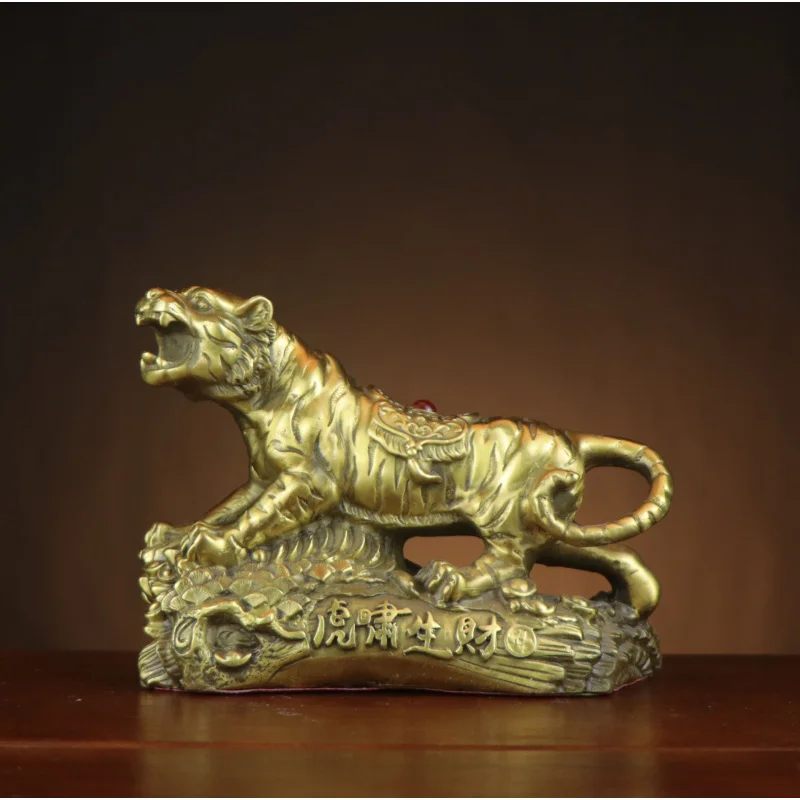 All-copper , roaring to bring wealth, zodiac climbing the mountain, auspicious and peaceful tiger, home, shop,