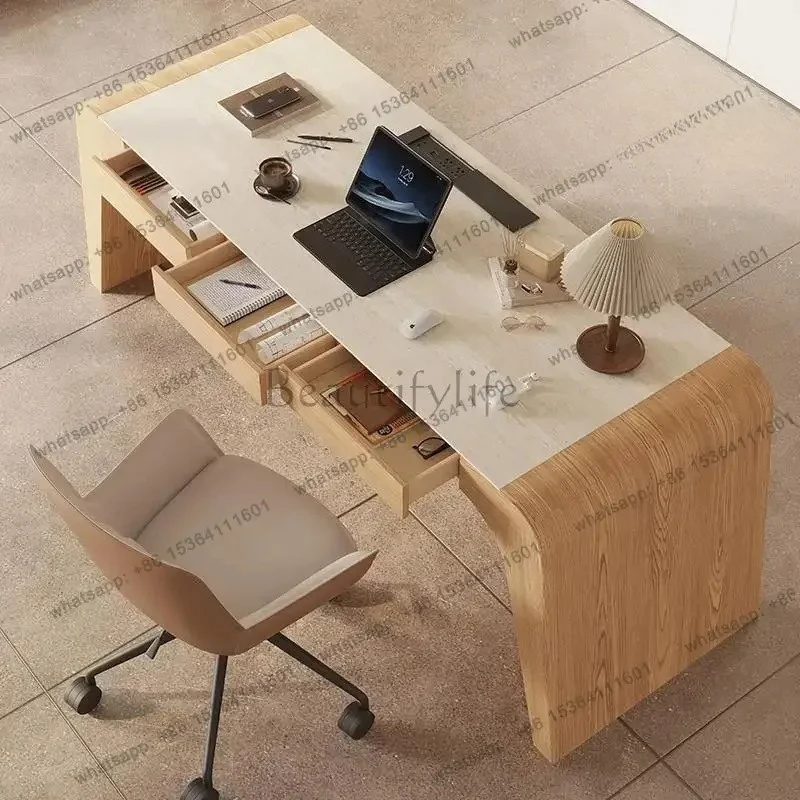 Modern Slate Desk Advanced Computer Study Table And Chair Log Wind Home Study Desk