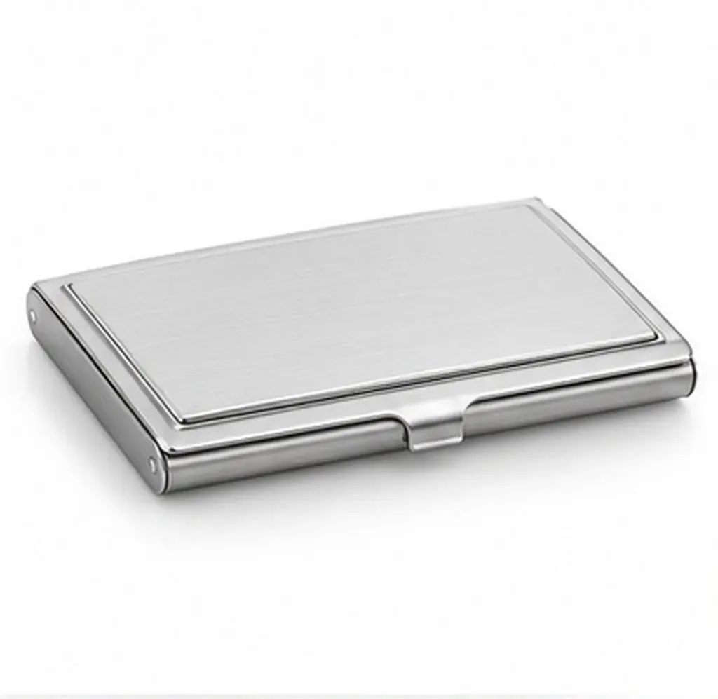 Blank Metal Name Card Box Sublimation Coated Surface Business Card Holder Compact Sublimation Heat Transfer Box