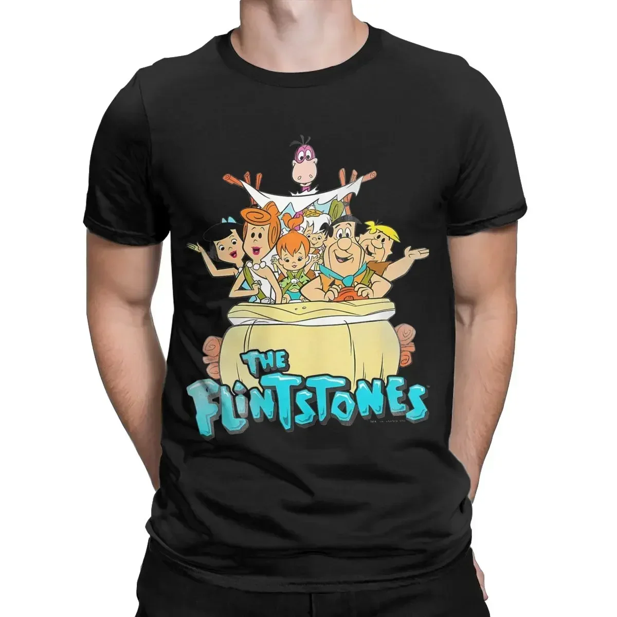 Funny Vintage Movie The Flintstone Cartoon Anime T Shirt Men Women 100% Cotton Tee  Gift Idea ClothesUnisex T-shirts for Me