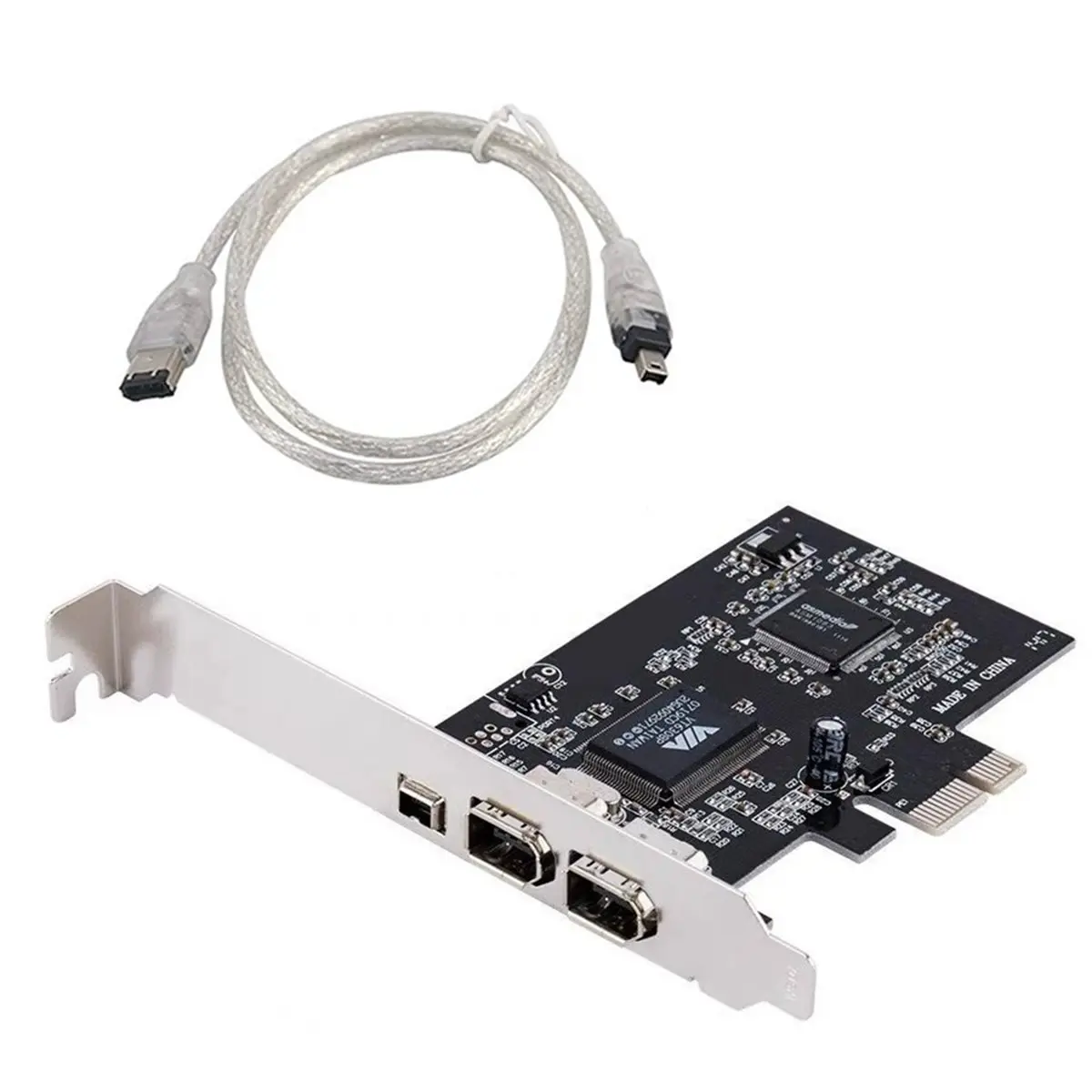 SCLS PCIE to 1394 Fire Extend Card PCI to 1394 Firewire Video Adapter HD DV Capature Card PC Compress Converter