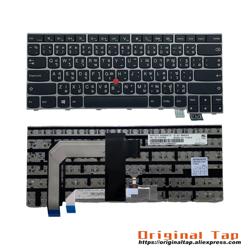 TH Thai Keyboard for Lenovo Thinkpad 13 Gen 1 T460s 01AV034 01AV074