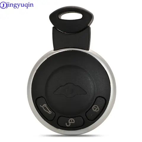Jingyuqin 3 버튼 원격 스마트 카드 키 쉘 Fob 케이스 커버 BMW 미니 쿠퍼 자동 스마트 키 블레이드