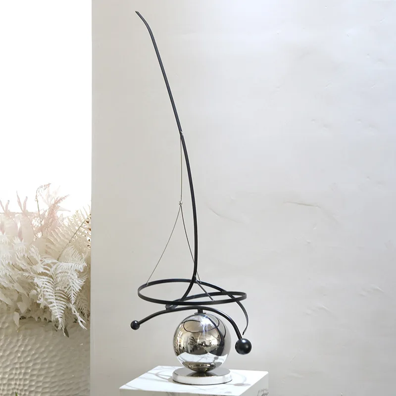 

Simple abstract star surround sculpture ornaments model house sales office entrance metal art soft decoration furnishings