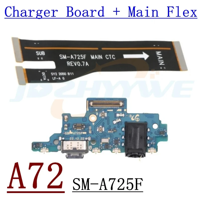 USB Fast Charging Charger Board For Samsung Galaxy A33 A53 A73 A54 A34 A24 A22 A32 A42 A52 A72 5G Main Motherboard Flex Cable