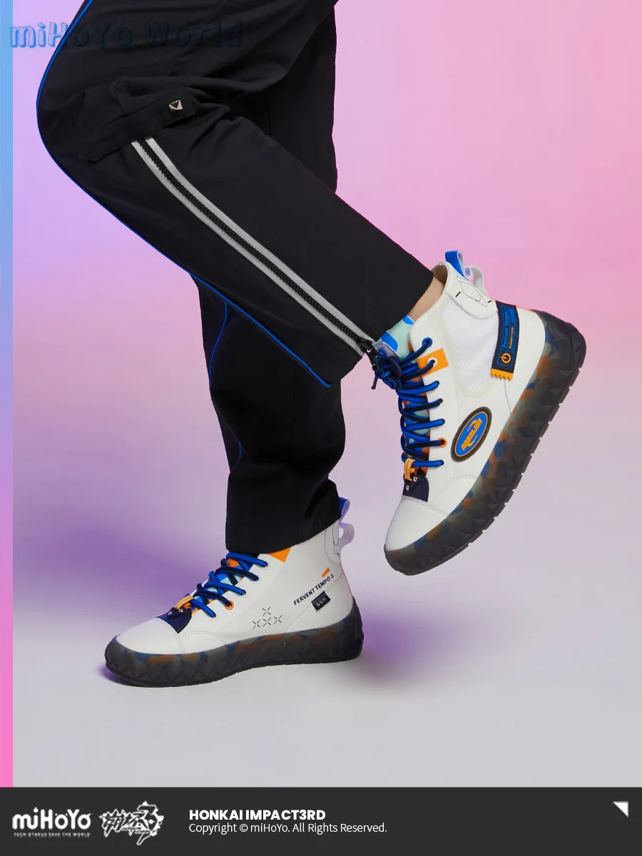 MiHoYo ​Official Honkai Impact 3 Fanatical Blues Doujin Shoes Cosplay Unisex Fashion Canvas Casual Style Birthday Xmas Gifts