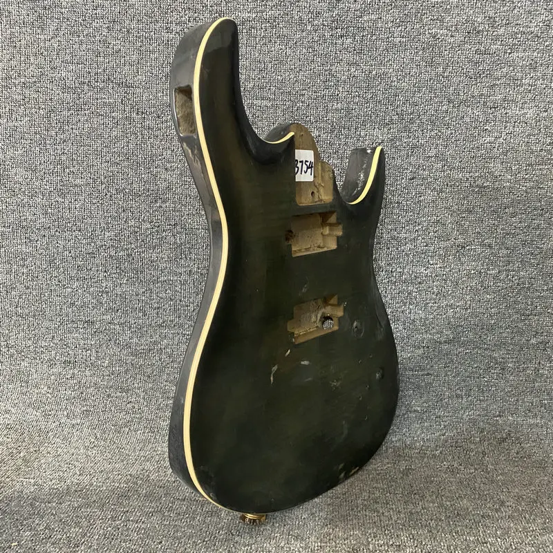 DB754 Unfinished Electric Guitar Body Gray Flamed Maple Top Solid for Redwood Eadwen imagine and Effect Electric Guitar Genuine