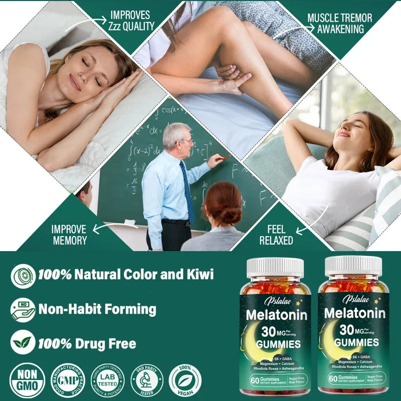 Melatonin Gummies 30 mg - Helps Reduce the Time It Takes to Fall Asleep