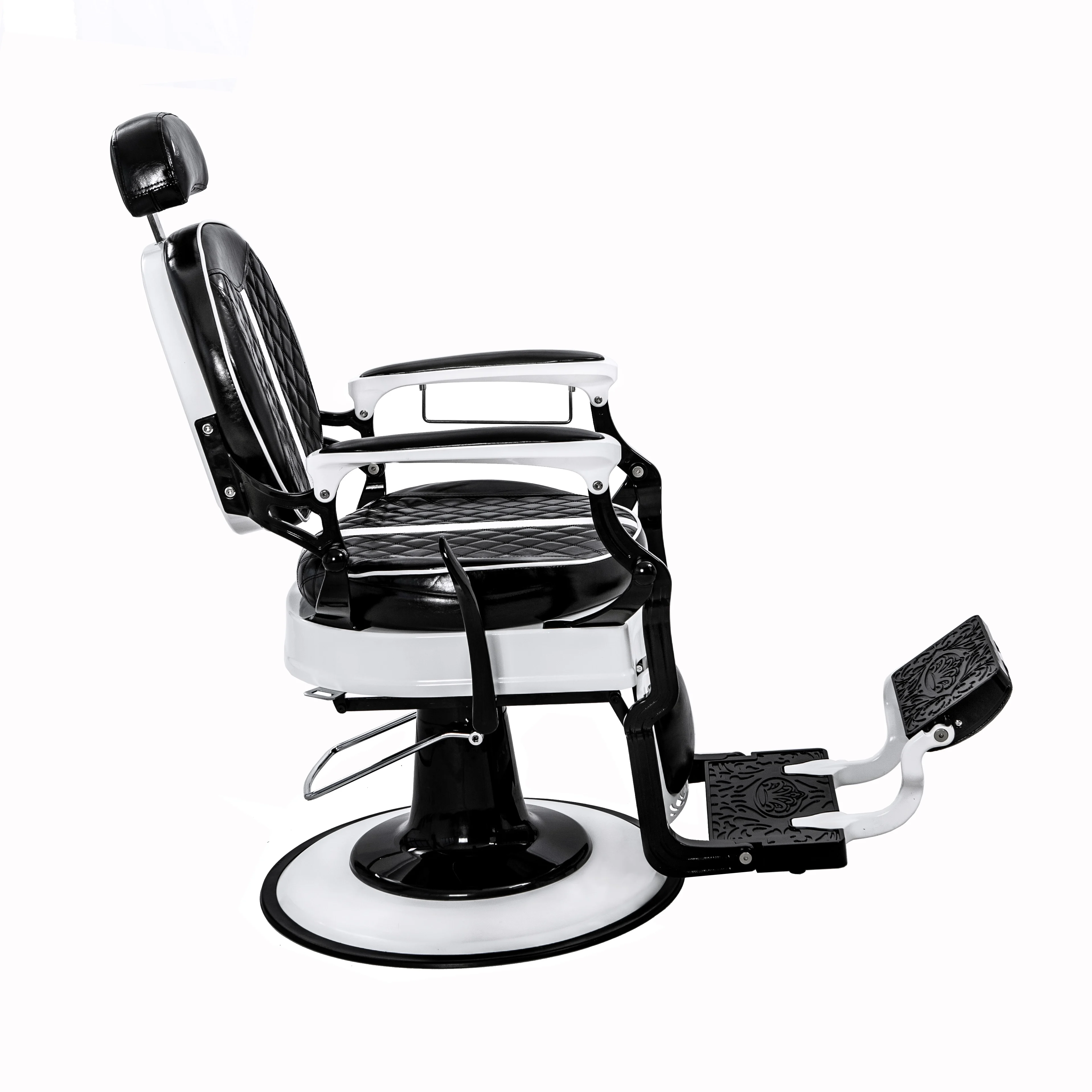 Salon Equipments Wholesale Hair Anti Fatigue Barber Salon Shop Soft Pantone Waterproof Metal OEM Barber Chair