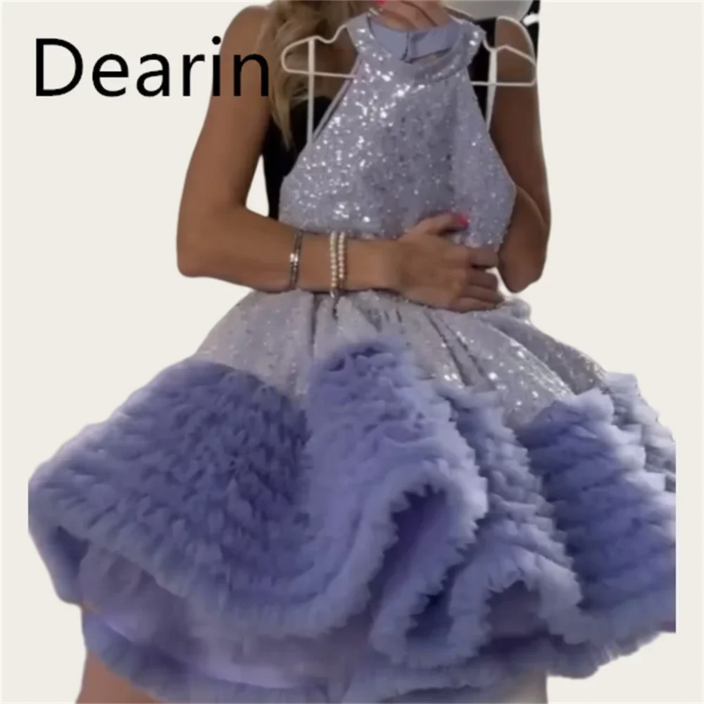 

Customized Flower Girl Dress Dearin Halter A-line Ankle Length Skirts Dresses