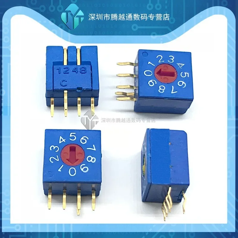 

5PCS/lot 0-9 Rotary Encoder Switch with Handle 10-bit 8421C Positive Code 4：1