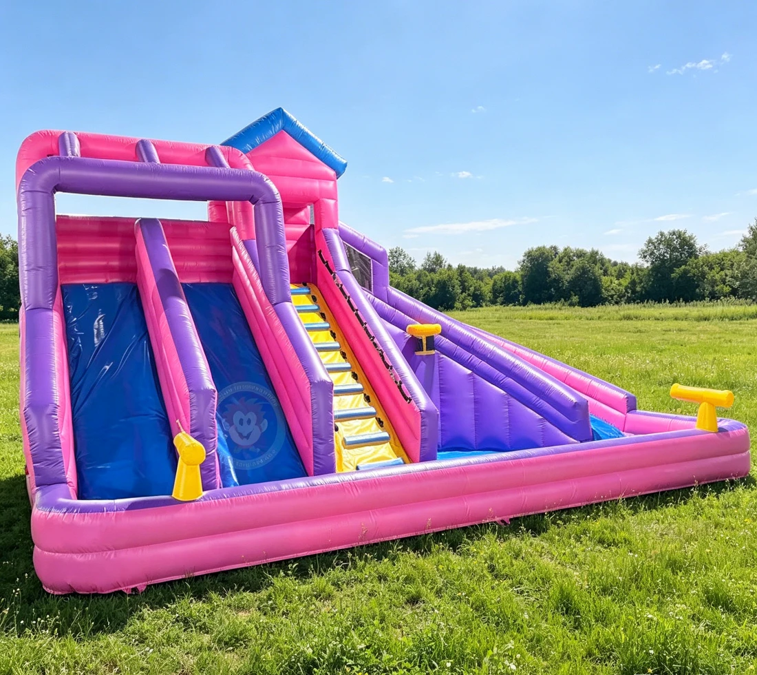 Outdoor Sports Game Bouncy Castle Commercial Inflatable Bouncing Castle with Slide Double Slide Pool
