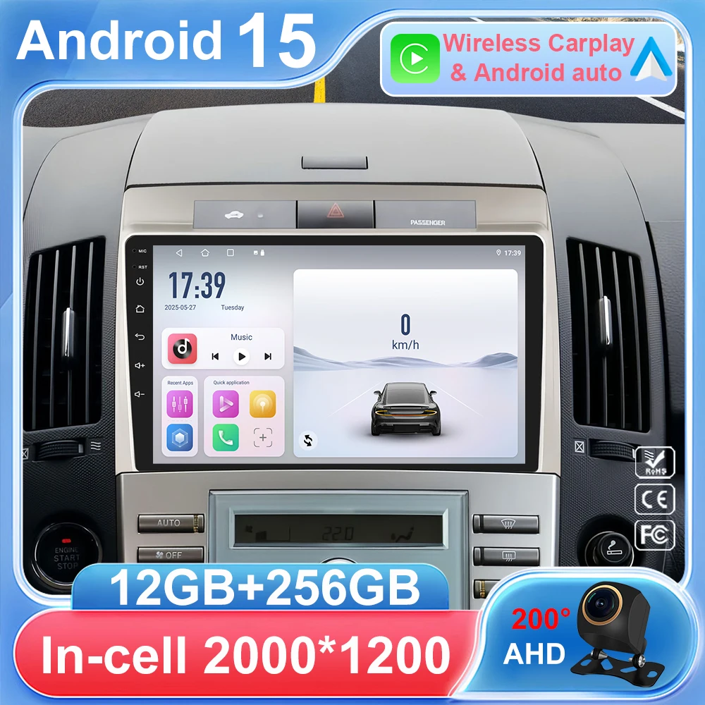 Автомобильное радио для Toyota Corolla Verso AR10 2004-2009, мультимедийный плеер, 2Din, Carplay, видео, стерео головное устройство, аудио, Wi-Fi, 9 дюймов, Android, 4G