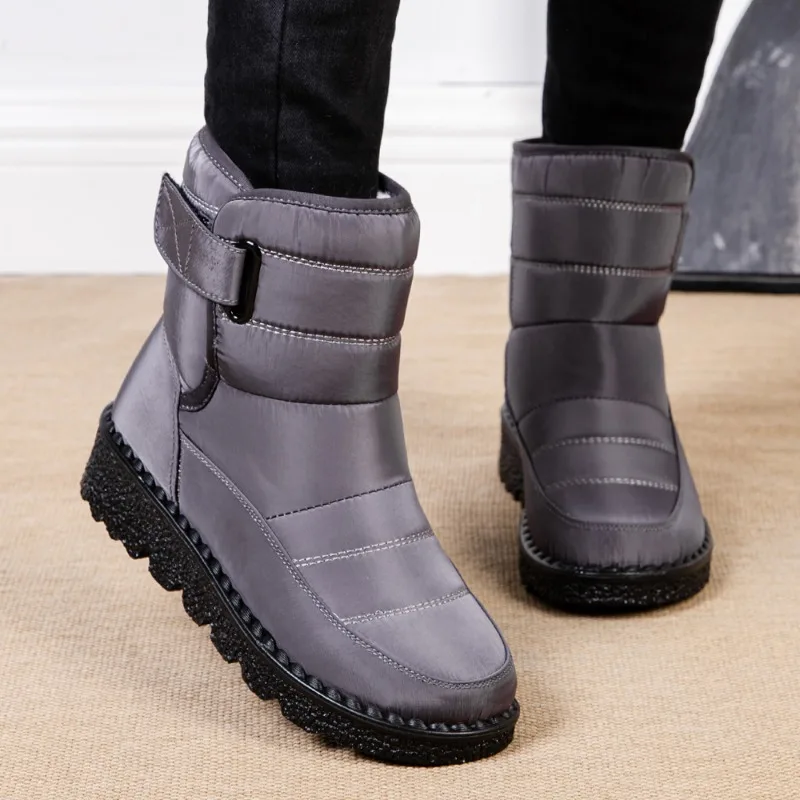 Stiefel Frauen neu für Frauen Plattform Schuhe Frau Mode im Freien warm halten Stiefeletten Baumwolle Frauen Winter Wanderschuhe