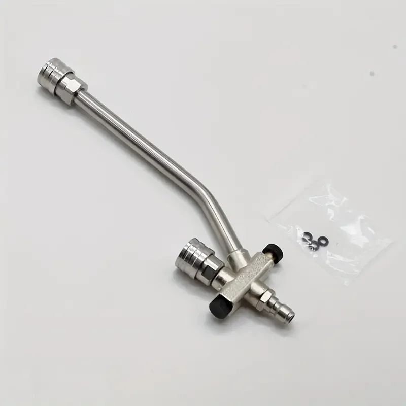 عصا غسالة الضغط المزدوجة الاحترافية 4000 رطل لكل بوصة مربعة، فوهة مزدوجة من الفولاذ المقاوم للصدأ لمدفع الرغوة، غسيل السيارات، توصيل سريع 1/4