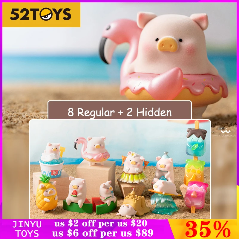 

Original LULU The Piggy Beach Party Series Blind Box Misteriosa Caixa Surprise Doll Cute Animal Action Figure Collectible Toy