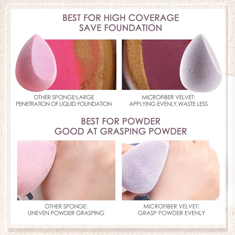 Professional Soft Cosmetic Puff Microfiber Velvet Powder Concealer Makeup Sponge Tool Powder Puff