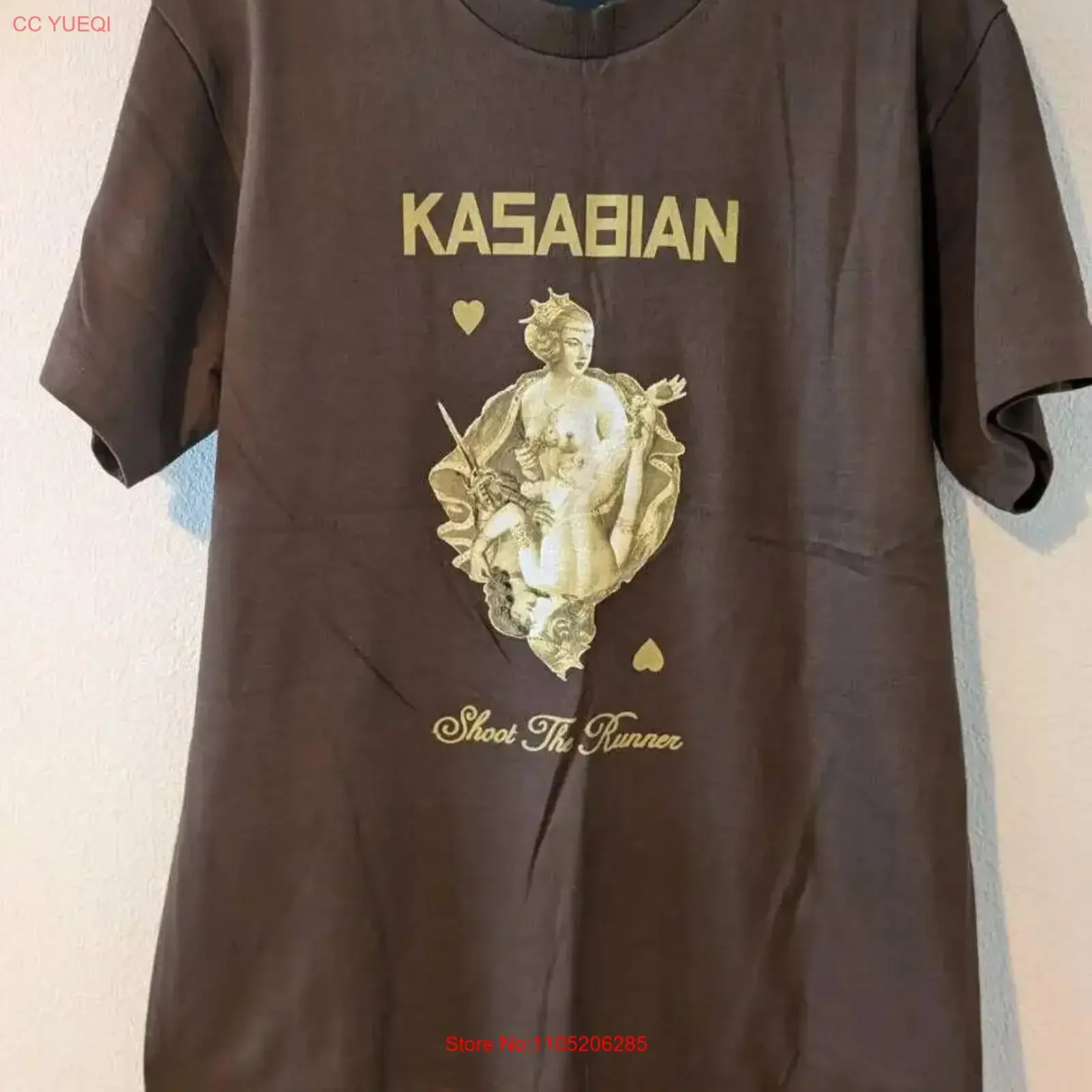 KASABIAN EMPIRE Tour T shirt SHOOT THE RUNNER remake vtg TE8565 vintage Washed Breathable Comfortable Soft Versatile Unisex