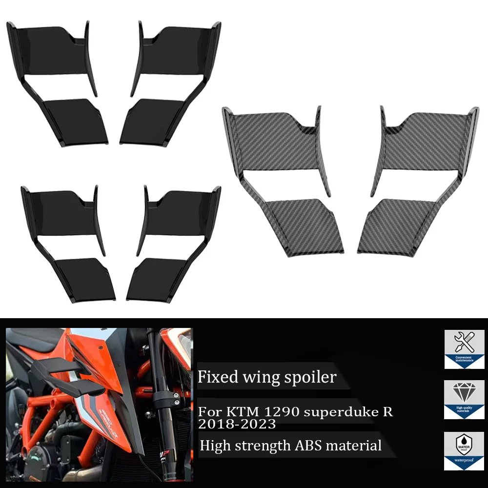 For KTM 1290 superduke R 2018-2023 Motorcycle Aerodynamic Fixed Wind Wing Spoiler Fairing Winglet Side Wing Aileron Fairing Kit