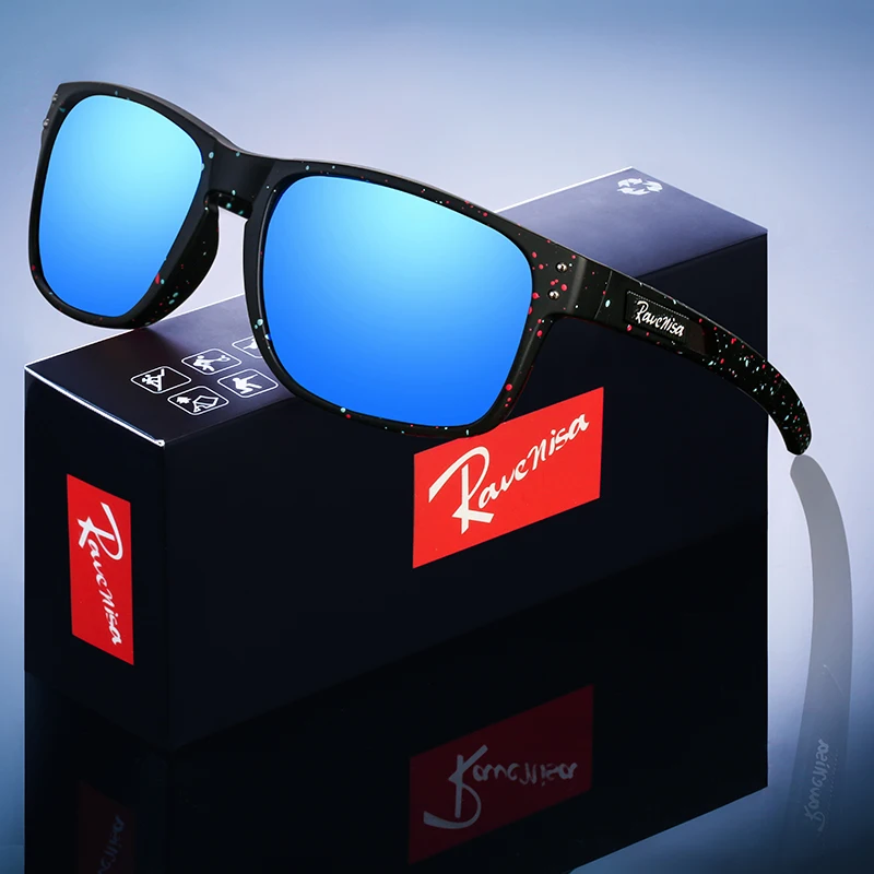 TR90 أزياء القيادة الصيد UV400 الرياضة أزياء مربع الاستقطاب النظارات الشمسية رجل