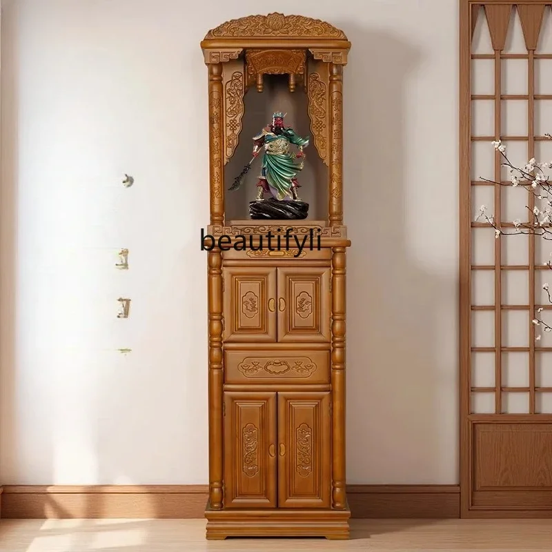 

Household Buddhist shrine Solid wood shrine cabinet Buddhist cabinet Ancestor shrine cabinet Solid wood table