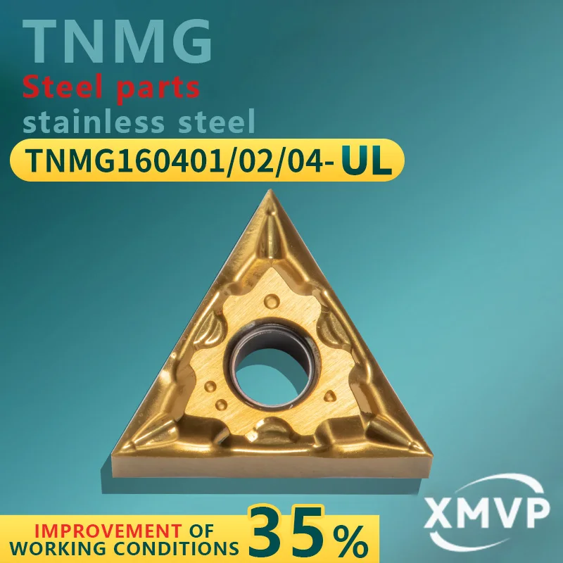 

Triangular CNC turning blade TNMG160401 02 04-UL steel part stainless steel general grade MR3005