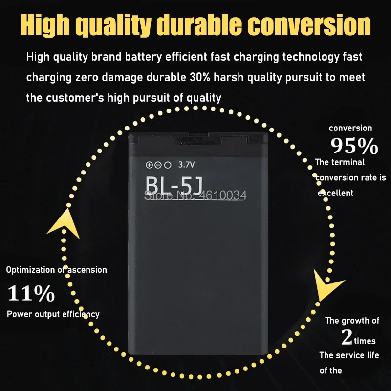 BL-5J BL 5J البطارية ل نوكيا 5800 Nuron 5230 5233 C3 5228 X6 X9 N900 5800XM 5800i 5800W 5230XM 5232 5235 5802 الهاتف بطارية