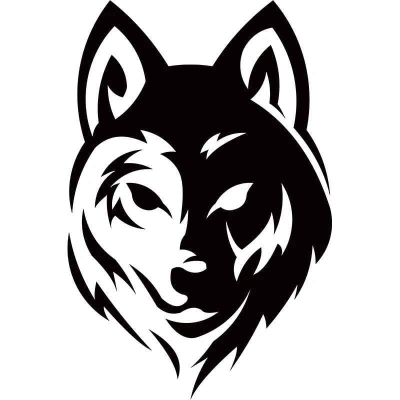 Small TownRuleMylife Wild Animals Masked Wolf Vinyl Car Stickers For Laptop Water Cup Bmw E46 And Other Automobile Accessories D