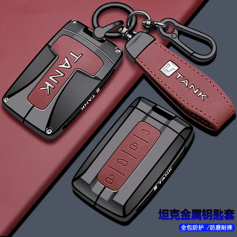 Premium Zinc Alloy Key Cover Case for Tank 500 Hi4-Z/300/400/300 Hi4-T/700 (2025) - Protective Key Fob Shell Keychain