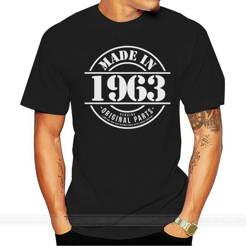 

Made In 1963 Mens Funny T Shirt Birthday Gift For Him Dad Grandad Fathers Day Latest Men T Shirt Fashion O Neck