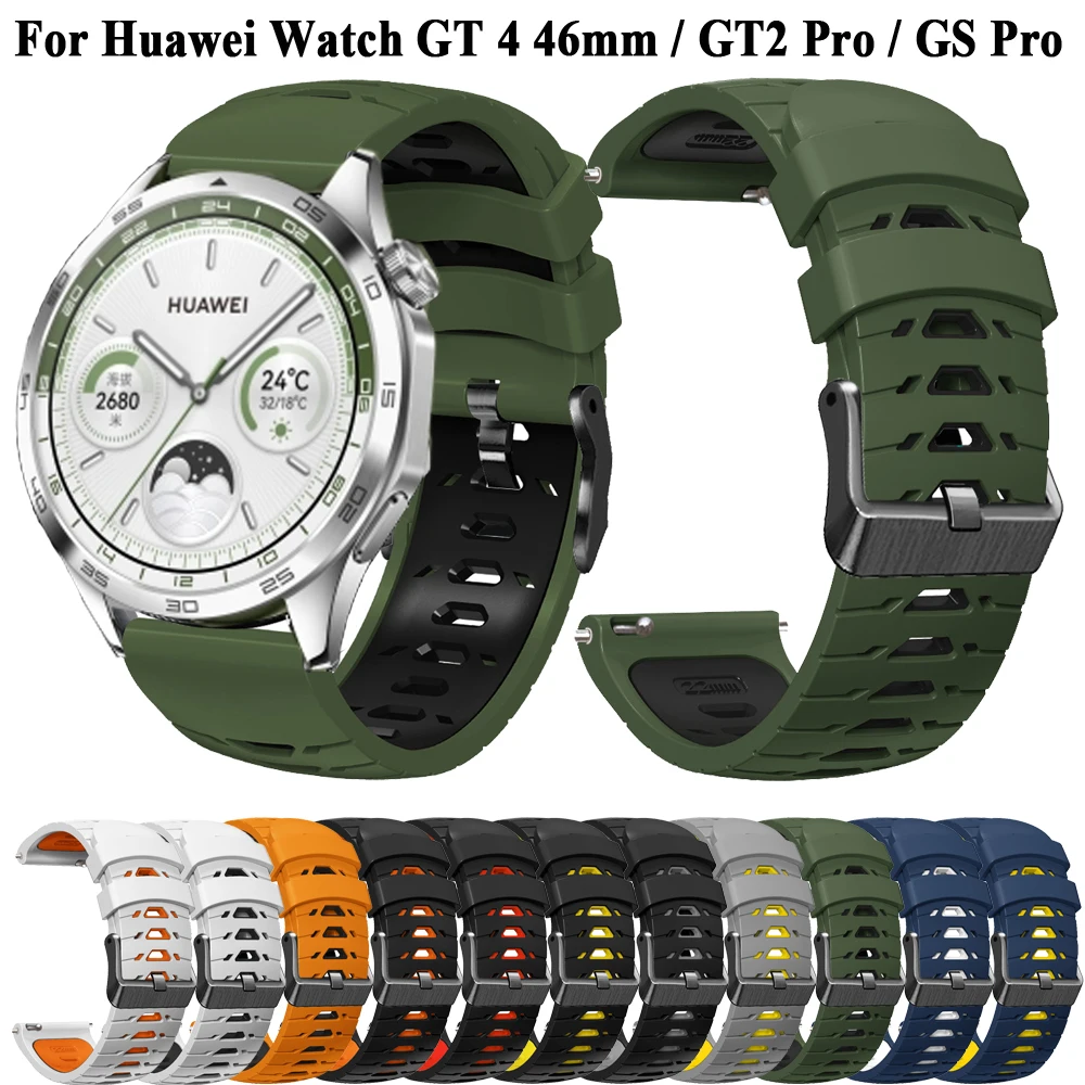 22mm Silicone strap For HUAWEI WATCH GT4 46mm Watch 4/3 Pro Smartwatch band for huawei watch GT Runner Wristband accessories