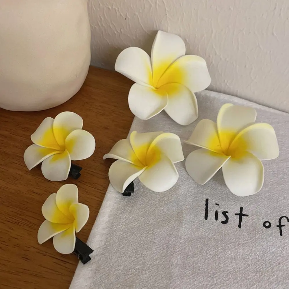 Pinza de pelo de flor de simulación de estilo coreano, pasador de horquilla de flor de pico de pato de estilo bohemio, accesorios para el cabello femenino