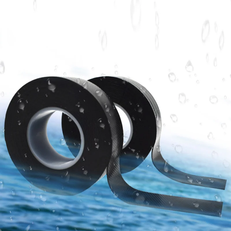 1PCS J20 Self-bonding Rubber Tape PVC Waterproof Tape Rubber Insulated Adhesive Tape Black
