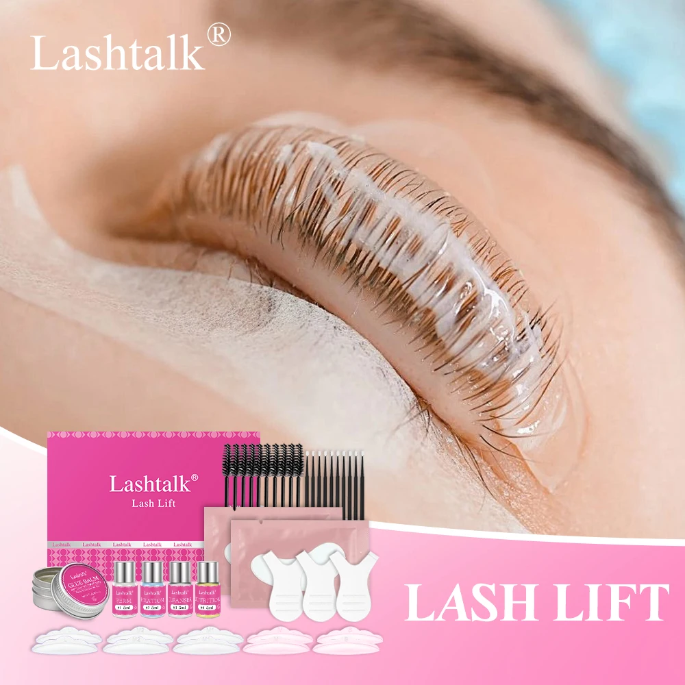 Lashtalk Lash Lift Kit Eyelash Perm Professional Curl With Glue Balm Lotion Pads Nutritions Semi-Permanent Salon & DIY Home Use