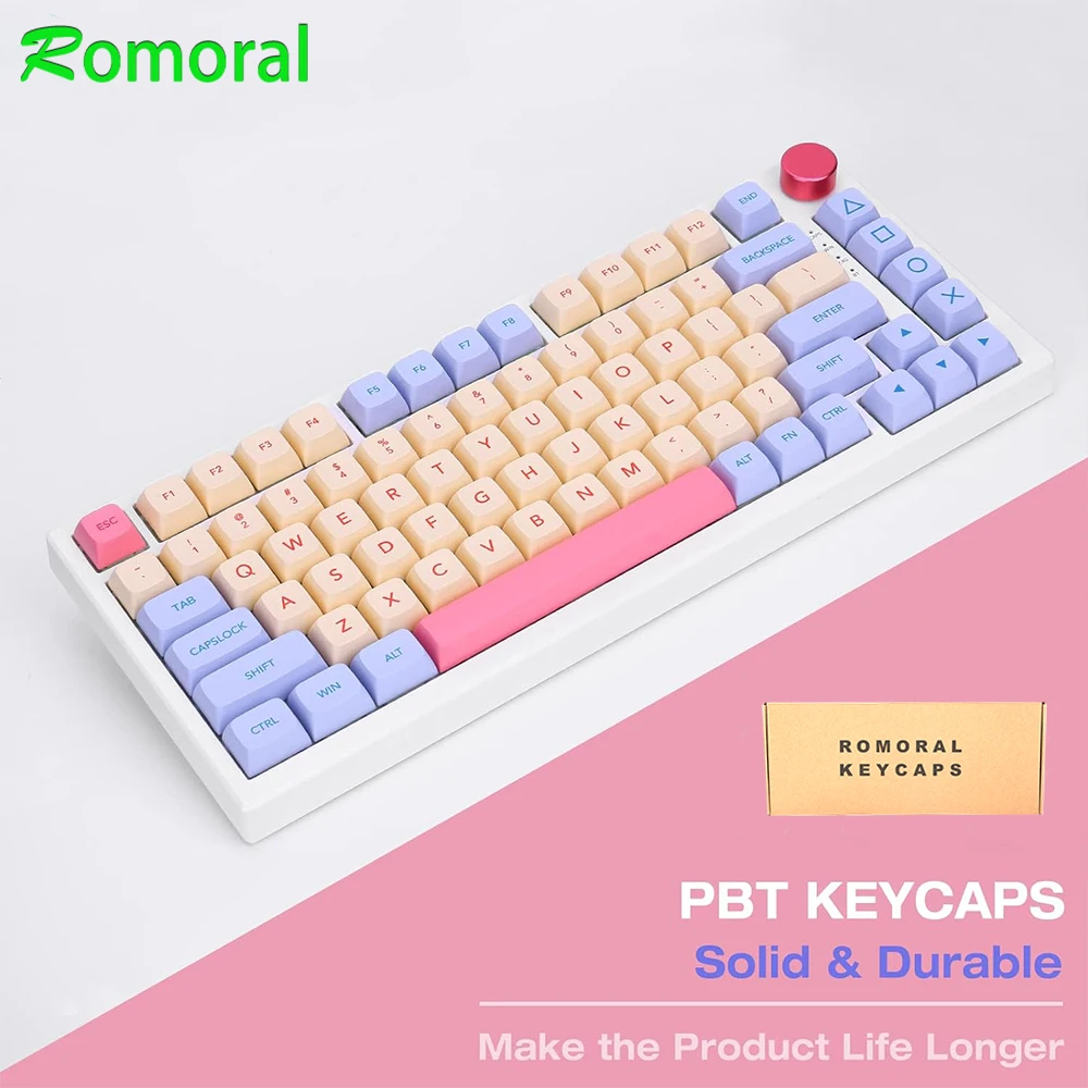 132Keys PBT Keycaps XDA Profile Personalized English KR RU KeyCap Dye Sublimation For Cherry MX 104/87/61 Mechanical Keyboard