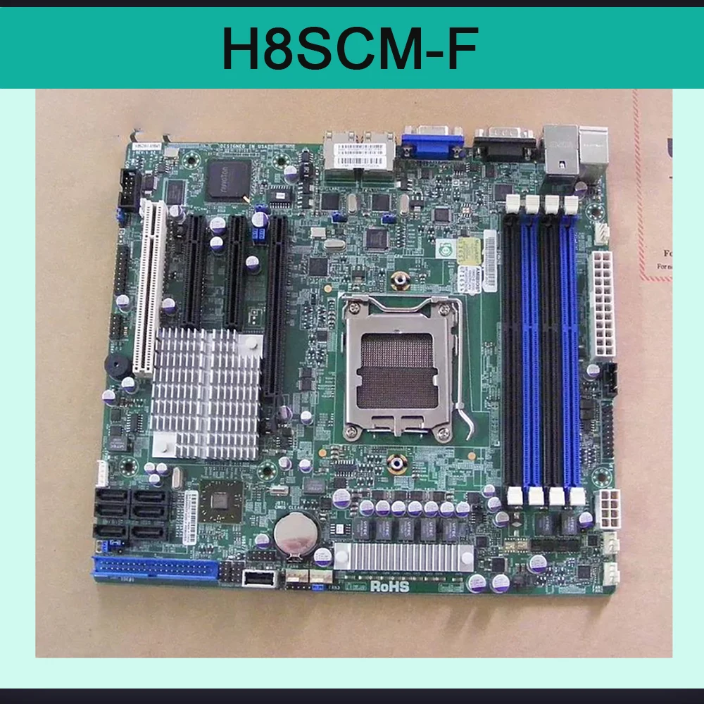 For Supermicro Server Motherboard SR5650 Chip Single Channel Support For 8 Cores H8SCM-F