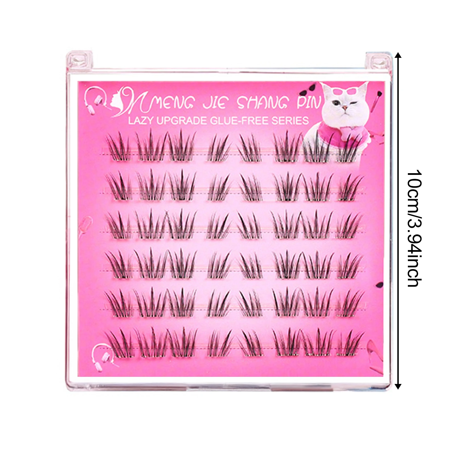 Fox- Eye manga Cluster di ciglia finte Lunghezza mista Nero naturale C Curl Ciglia alate Ciglia quotidiane Accessori per il trucco