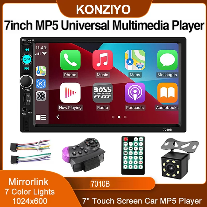 Universal 2 Din Car Radio 7 Inch Touch Screen Multimedia Player Car Player Auto Universal MP5 Player Auto Audio USB TF Bluetooth