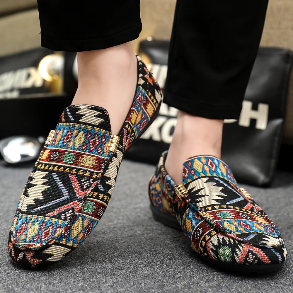 

2025 Spring/Autumn Fashion Trends Men's Shoes Colourful Printed Casual Men's Shoes Fashionable Oversized Men's Student Shoes