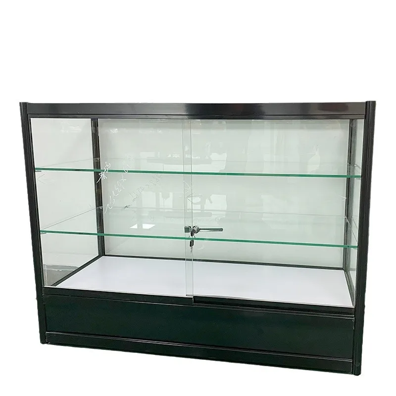 

custom.Smoke Shop Full Showcase Display Cabinet with Light Aluminum Frame Tempered Glass Display Counters for Retail Stor