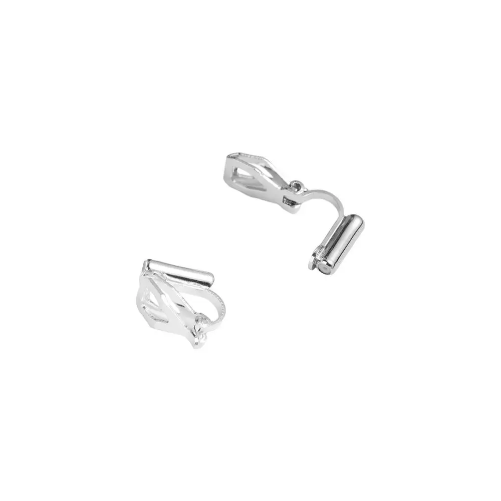 痛みのないクリップ式イヤリングコンバーター、穴のないスタッドイヤリング、イヤークリップコンバーター、ゴールドプラチナ、非ピアスイヤリングアダプター、メンズ