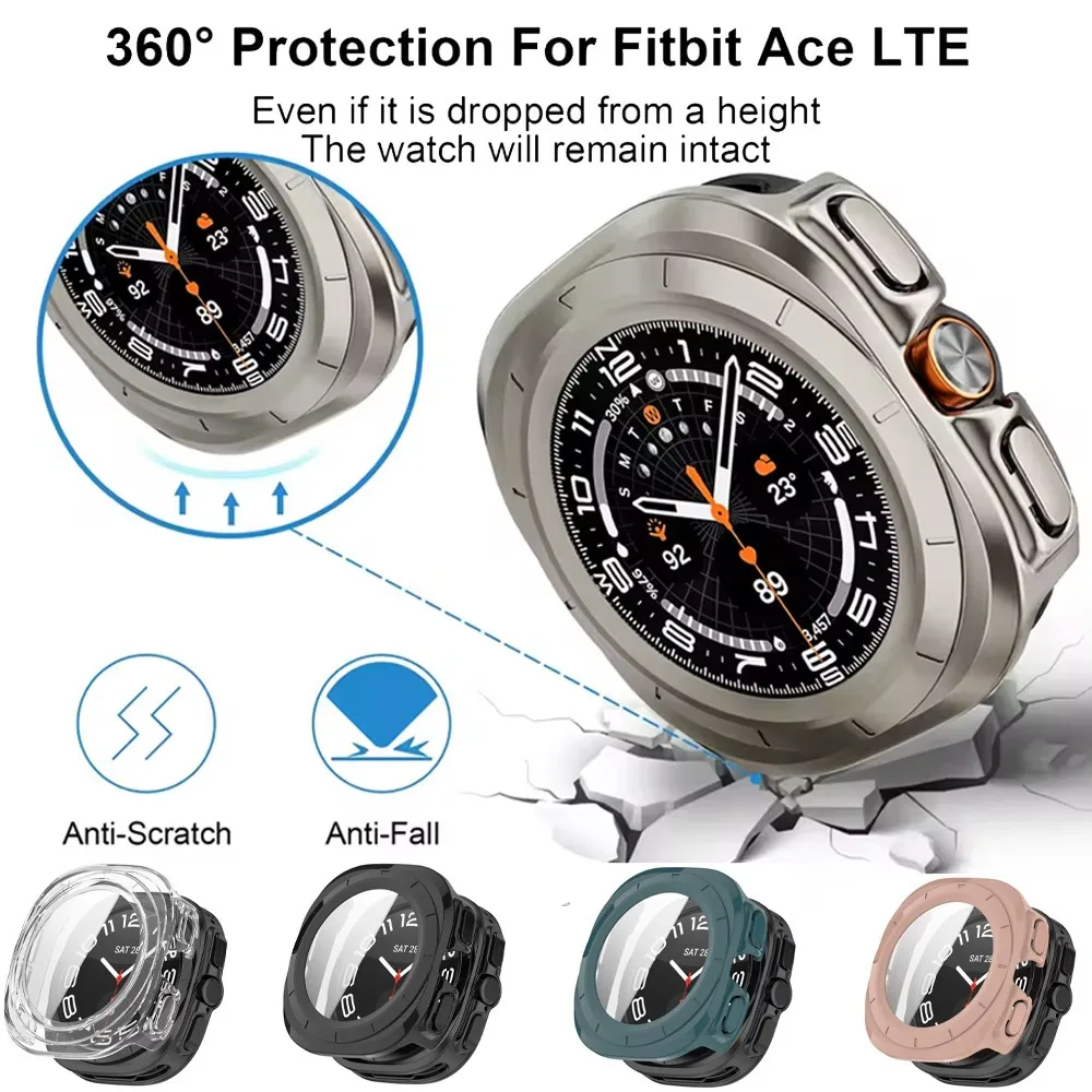 Case+Glass for Samsung Galaxy Watch Ultra 47mm Shell Fall Protection High Definition Tempered Film for Galaxy Watch 7 Ultra 47mm